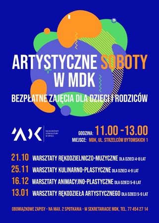 Artystyczne soboty 2023 jesień (plakat)