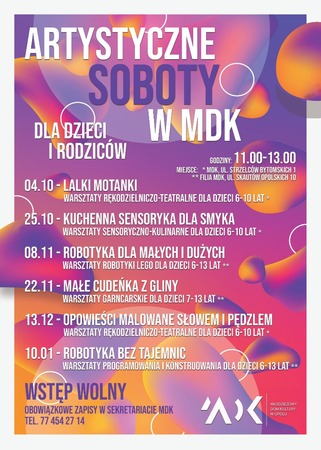 Artystyczne soboty 2025 jesień (plakat)