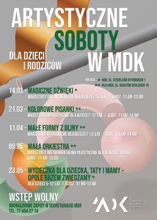 Artystyczne soboty 2026 wiosna (plakat)