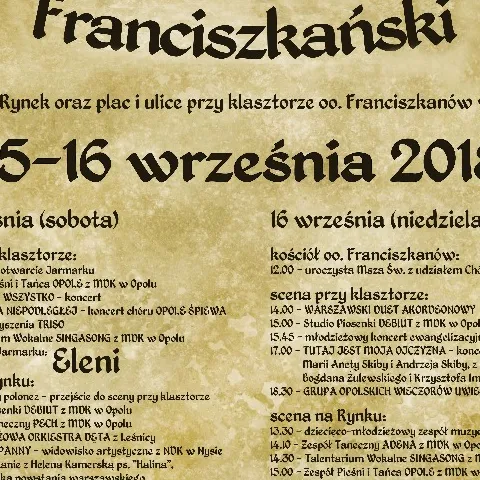 Jarmark Franciszkański 2018