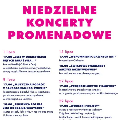 Koncerty promenadowe 2018
