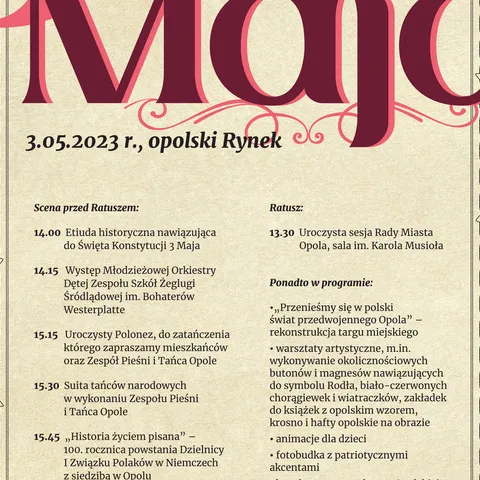 Plakat Majówka 2023